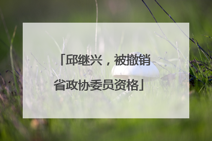 邱继兴，被撤销省政协委员资格