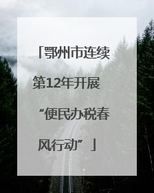 鄂州市连续第12年开展“便民办税春风行动”
