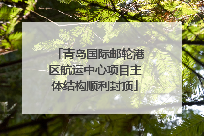 青岛国际邮轮港区航运中心项目主体结构顺利封顶