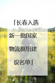 长春入选新一批国家物流枢纽建设名单