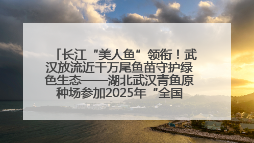 长江“美人鱼”领衔！武汉放流近千万尾鱼苗守护绿色生态——湖北武汉青鱼原种场参加2025年“全国放鱼日”增殖放流活动