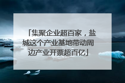 集聚企业超百家，盐城这个产业基地带动周边产业开票超百亿