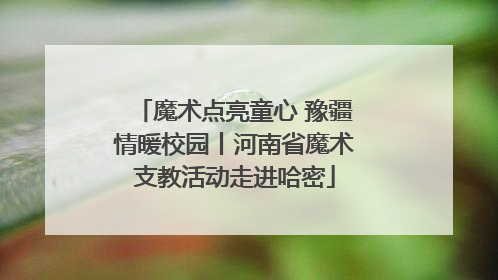 魔术点亮童心 豫疆情暖校园丨河南省魔术支教活动走进哈密
