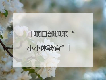 项目部迎来“小小体验官”