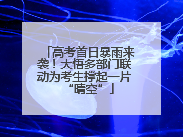 高考首日暴雨来袭！大悟多部门联动为考生撑起一片“晴空”