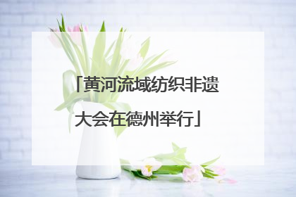 黄河流域纺织非遗大会在德州举行