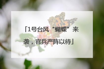 1号台风“蝴蝶”来袭，官兵严阵以待