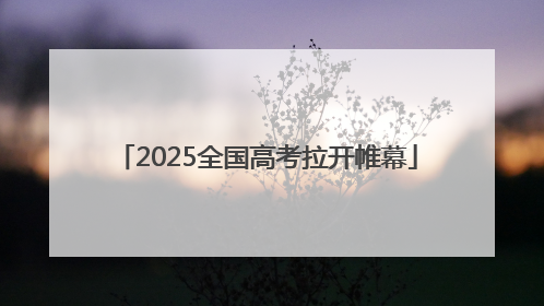 2025全国高考拉开帷幕