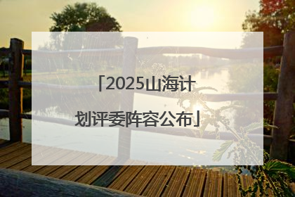 2025山海计划评委阵容公布