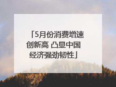 5月份消费增速创新高 凸显中国经济强劲韧性